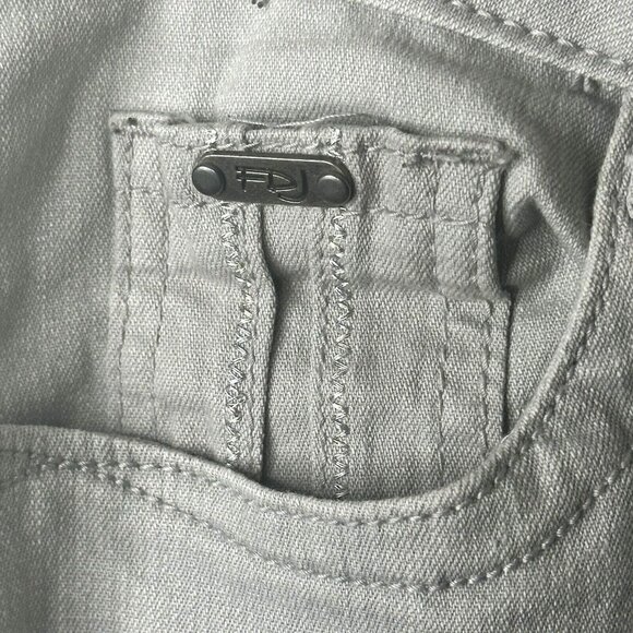 FDJ French Dressing Womens Jeans Olivia Straight Leg Stretch Light Gray Size 16 - Picture 10 of 16